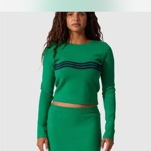 The Wolf Gang Green Sweater and Skirt Set